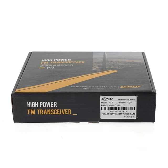 جهاز لاسلكي ( 12W ) - اسود Crony - P12 Wireless Two Way Radio Rechargeable Walkie Talkies