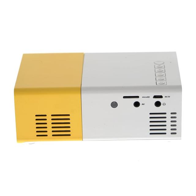 Crony YG300  LED Projector 400-600 Lumens 320 x 240 Pixels 1080P Home Media Player With Remote Control -Yellow - SW1hZ2U6NjEyOTk0