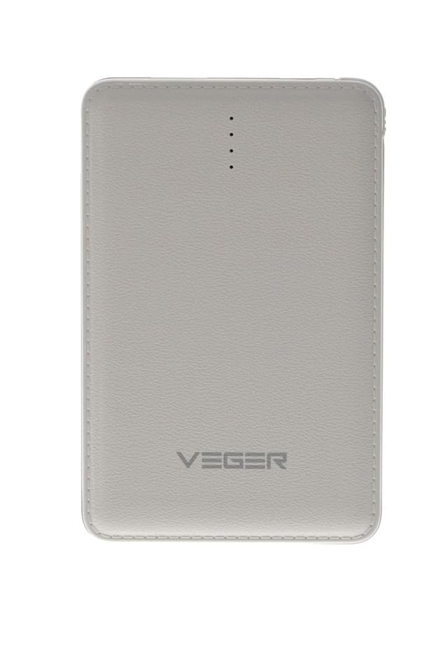 باور بانك 15000 ميلي أمبير - أبيض Veger Power Bank for Smart Phones