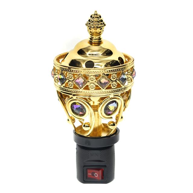 CRONY M-19 Incense Burner Plug Portable Mini Electric Bakhoor Burner Incense Metal Burners Square Pearl incense electric incense burner - SW1hZ2U6NjAxOTk2