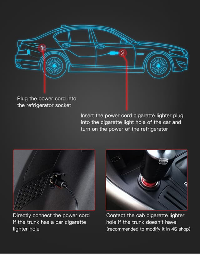 ثلاجة للسيارة 30L أبيض Crony QN30 Car Refrigerator