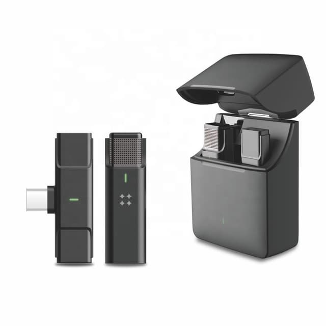 ميكروفون لاسلكي صغير للهواتف Wireless Lavalier Microphone Mini Portable Mic For Video Vocal Record