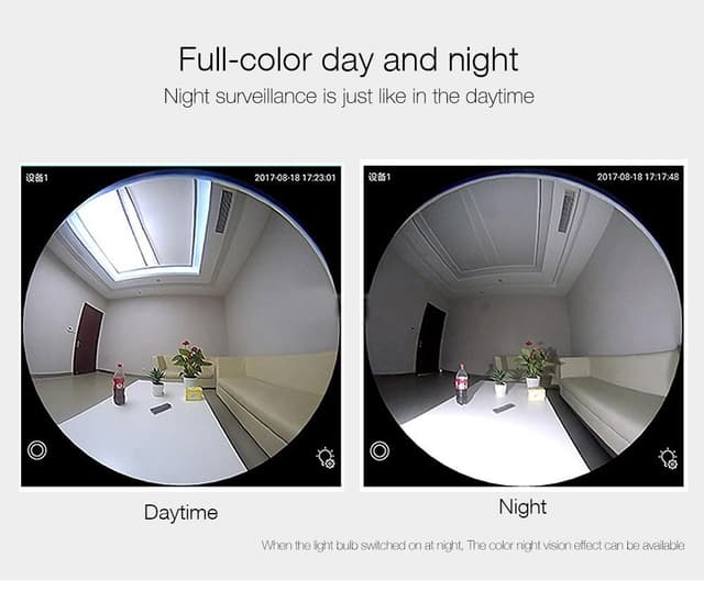كاميرا مراقبة بانورامية 960p كروني CRONY Wi-Fi Globe 960p Wireless Panoramic Vr Camera