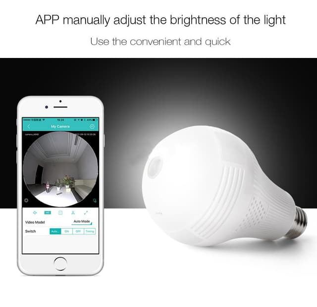 كاميرا مراقبة بانورامية 960p كروني CRONY Wi-Fi Globe 960p Wireless Panoramic Vr Camera