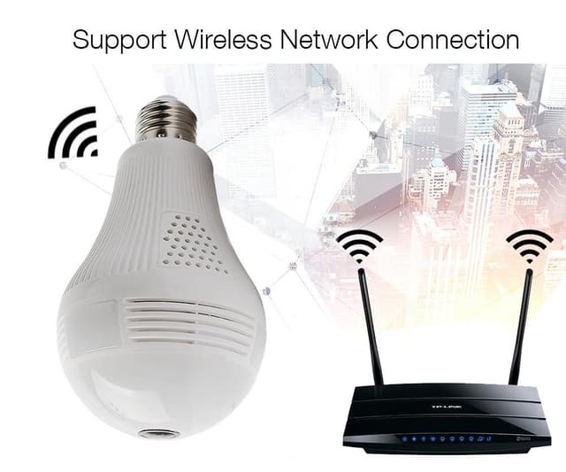 كاميرا مراقبة بانورامية 960p كروني CRONY Wi-Fi Globe 960p Wireless Panoramic Vr Camera