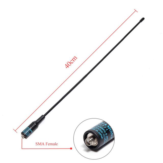 Crony RH-771 SMA-Female 144/430MHz Dual Band Flexible Antenna RH 771 for Walkie Talkie Baofeng TYT WOUXUN Two Way Radio - SW1hZ2U6NjAxNzUy