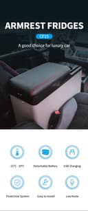 ثلاجة سيارة 15 لتر بدون بطارية كروني CRONY Vehicle Refrigerator with centre armrest