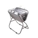 شواية متنقلة ستانلس ستيل قابلة للطي فضي كروني Crony Silver Foldable Stainless Steel Portable Bbq grill