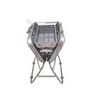 شواية متنقلة ستانلس ستيل قابلة للطي فضي كروني Crony Silver Foldable Stainless Steel Portable Bbq grill