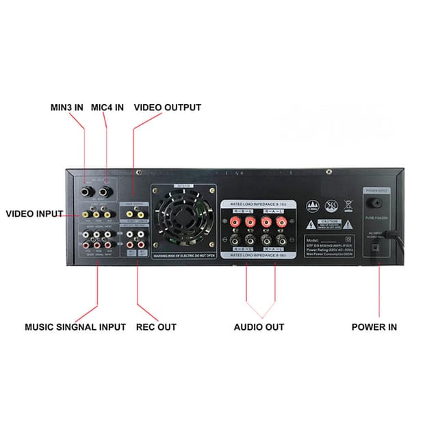 CRONY AV8600 Professional system Amplifier with BT sound system power amplifier home audio amplifier 120w with coaxial and optical input - SW1hZ2U6NjE0MzU2