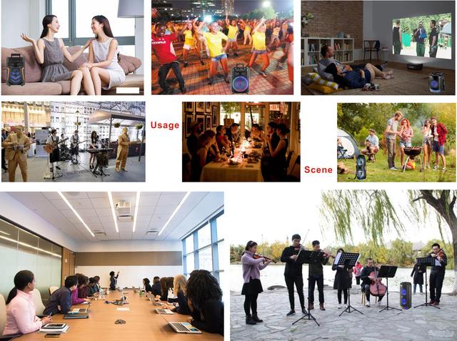 CRONY RX-1225B Portable party speaker 12 inch bull LED portable speaker