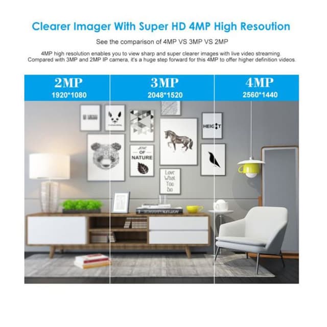 كاميرا مراقبة بانورامية 1080p كروني CRONY 4MP Panoramic Camera