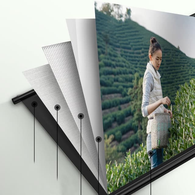 CRONY 72“projector screen with stand Portable Foldable Projection Movie Screen Fabric