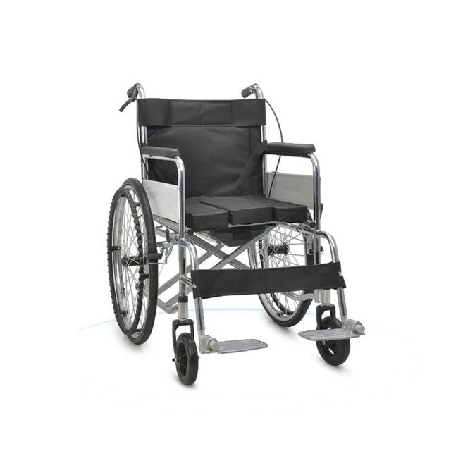 CRONY XT-T-007 Hand-pushed wheelchair With toilet Convenient four-brake wheelchair, multifunctional folding wheelchair - SW1hZ2U6NjE0NTU1