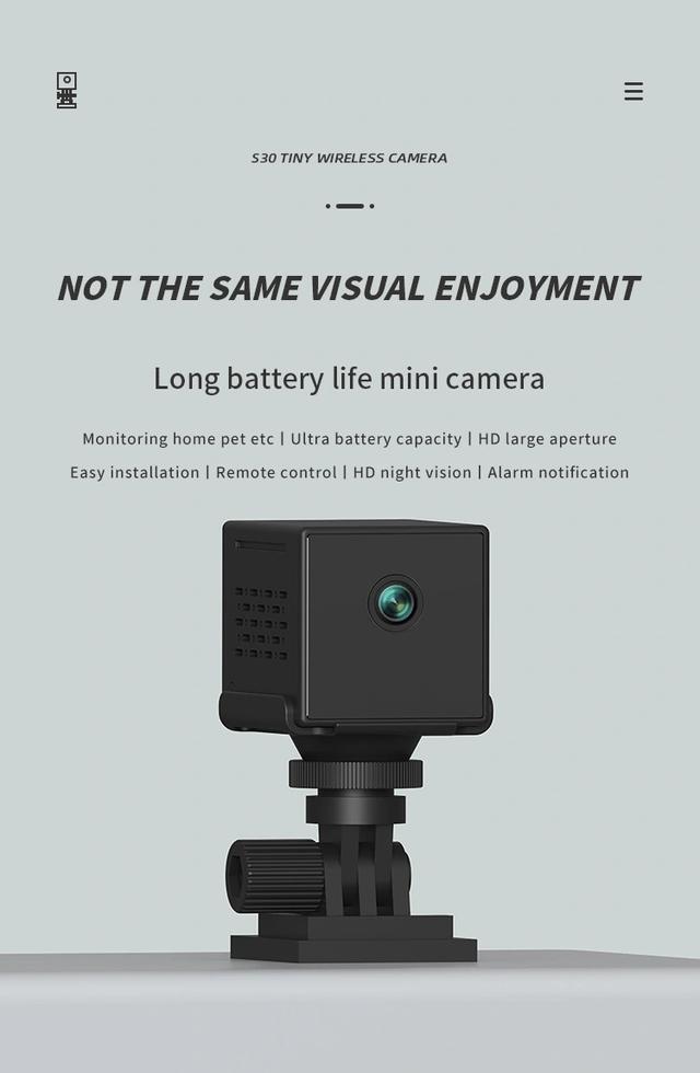 S30 Wifi Mini Compact Security Camera - SW1hZ2U6NjAwOTE3