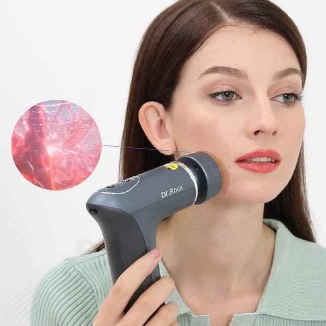 مسدس مساج حراري لتدليك الوجه و العضلات Dr.Rock Mini BianStone Infrared Heating Massage Gun