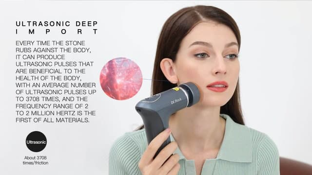 مسدس مساج حراري لتدليك الوجه و العضلات Dr.Rock Mini BianStone Infrared Heating Massage Gun