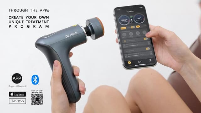 مسدس مساج حراري لتدليك الوجه و العضلات Dr.Rock Mini BianStone Infrared Heating Massage Gun