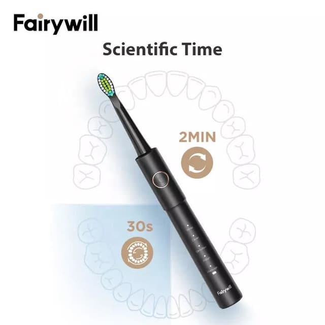 فرشاة اسنان كهربائية ذكية Fairywill E11 Sonic Electric Toothbrush with 8 Bursh Heads Travel Case