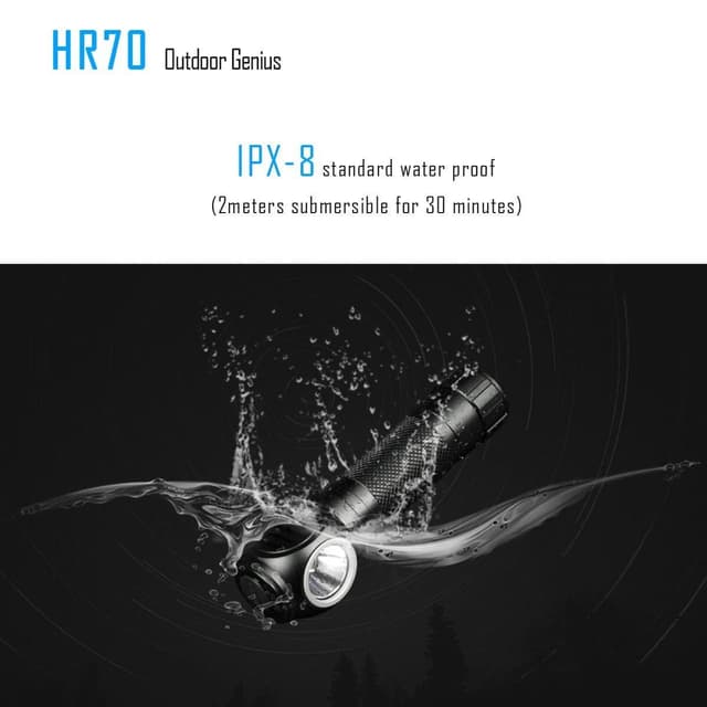 كشاف رأس متعدد الاستخدامات Imalent HR70 3000 Lumens Headlamp سعة 3000 مللي أمبير