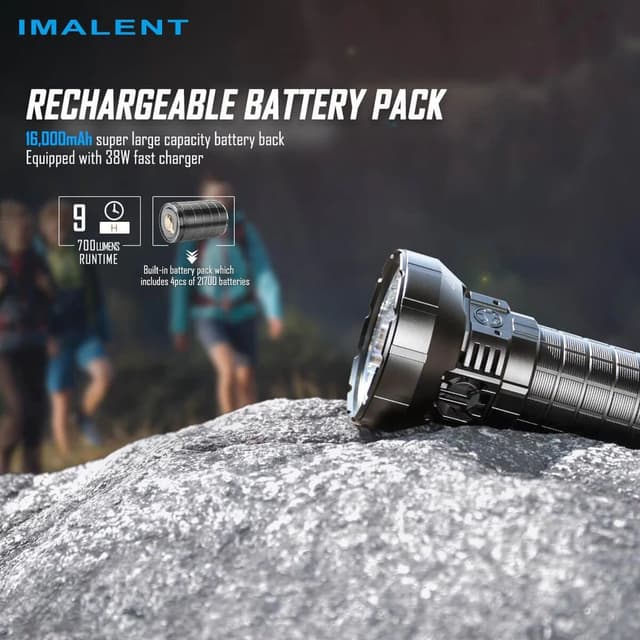Imalent MR90 Super Bright Flashlight 50,000 Lumens