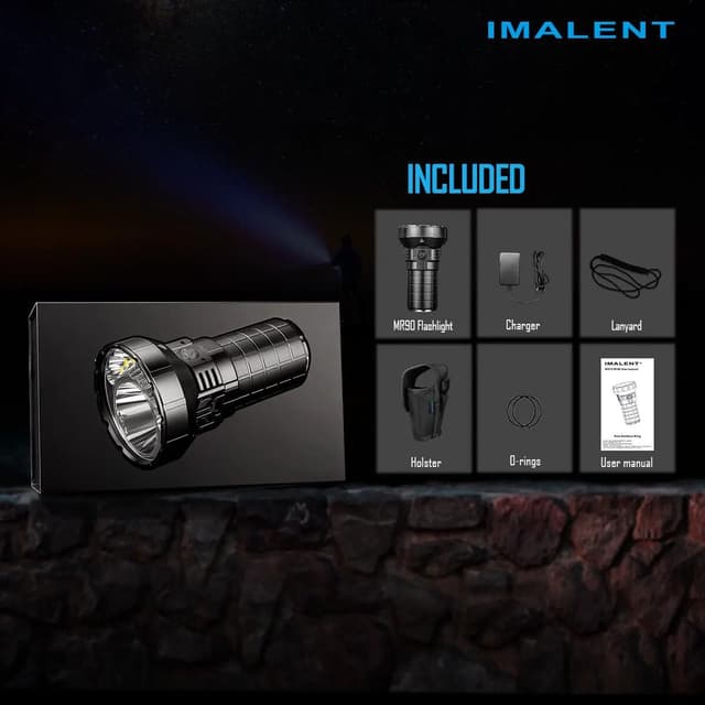 Imalent MR90 Super Bright Flashlight 50,000 Lumens