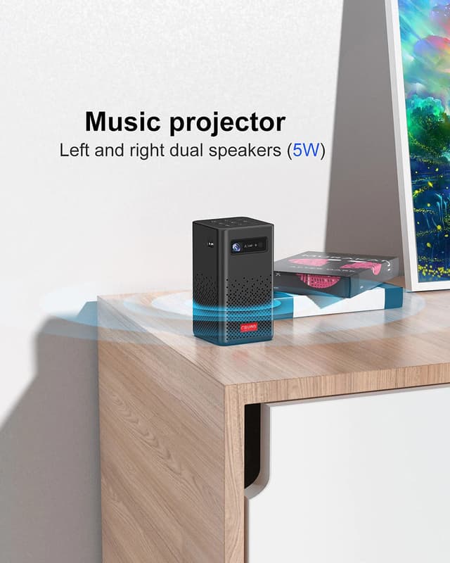 بروجكتر منزلي 1500 لومن 10 واط كروني CRONY C900 upright Projector with BT speaker