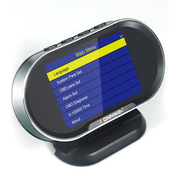 جهاز فحص السيارة لكشف أعطال السيارة كونوي KONNWEI KW206 HUD OBD2 Car Diagnostic Scanner