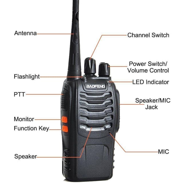 Baofeng 5W 10PCS BF-888S Walkie Talkies Handheld Two Way Radios Battery and Charger