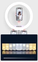 رينغ لايت مع هولدر عدد 3 للهاتف - أسود Crony Ring light with 3 mobiles phones integrated