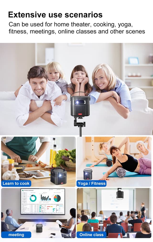 بروجكتر محمول للمعلمين بنظام أندرويد CRONY K5 upright Projector 800 ANSI