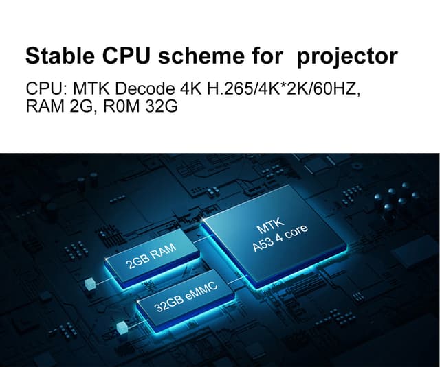 بروجكتر محمول للمعلمين بنظام أندرويد CRONY K5 upright Projector 800 ANSI