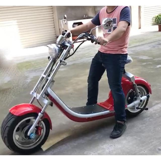 دراجة كهربائية (سيكل كهربائي ) 2000 واط - أحمر CRONY Big Harley Electric motorcycle