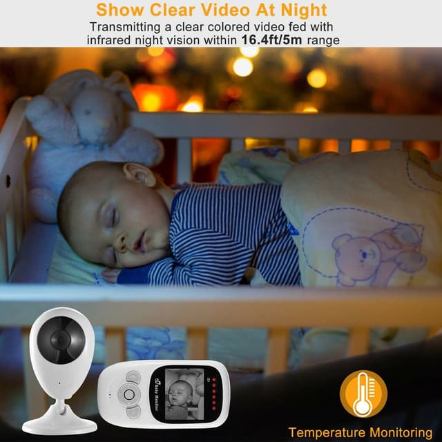 CRONY 2.4inch TFT LCD Baby Monitor Wireless Video Baby Monitor Camera