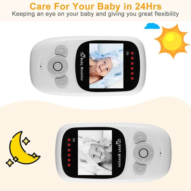 CRONY 2.4inch TFT LCD Baby Monitor Wireless Video Baby Monitor Camera