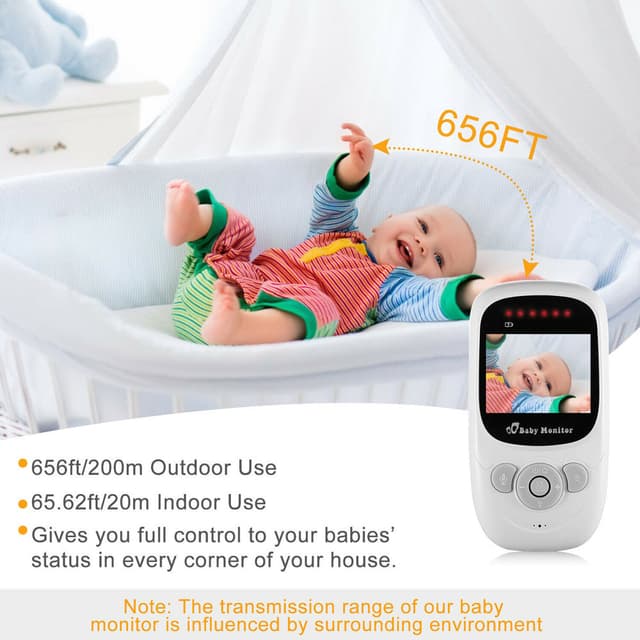CRONY 2.4inch TFT LCD Baby Monitor Wireless Video Baby Monitor Camera