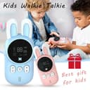 Crony Rabbit Kids 0.5W walkie-talkie Walkie Talkies for Kids Bunny Pattern 22 Channels 3KM Range 2 Way Radio VOX Children with Backlit Flashlight 2 pcs