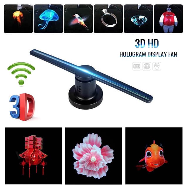 جهاز عرض ثلاثي الأبعاد هولغرام 42 سم كروني Crony NEW 3D hologram Led fan