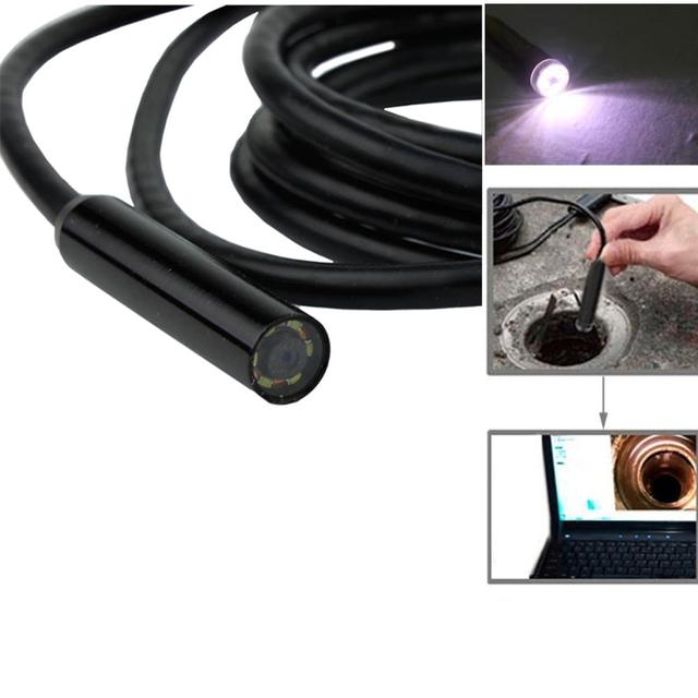 CRONY 5M USB Wire Endoscope Camera Waterproof USB Endoscope Inspection Camera for Parts Length 5m Lens Diameter: 9mm | Black - SW1hZ2U6NjA1Nzc1