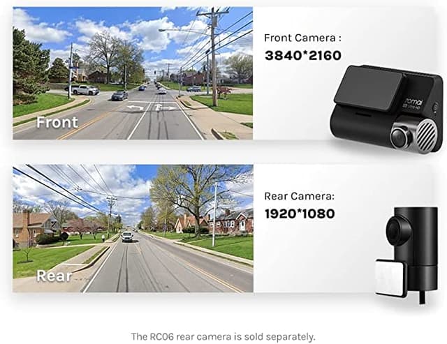 داش كام للسيارة أمامية وخلفية 70Mai Dash Cam A800s + Rear Set