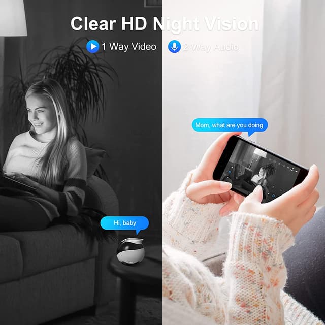 روبوت ذكي لمراقبة الأطفال بدقة 1080p بيكسل Enabot EBO Air Home Security Camera مع تحكم عن بعد