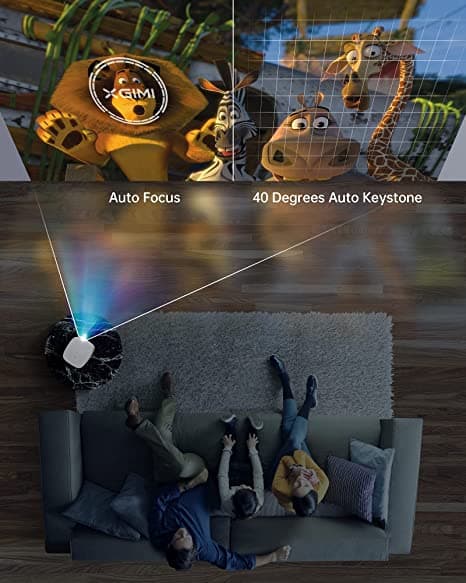 بروجكتر أندرويد محمول بالبطارية بدقة 1080p بكسل Xgimi MoGo Pro Portable Full HD Projector