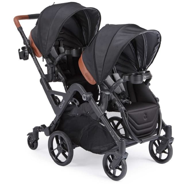 Kolcraft - Contours Curve Double Stroller Jet Black