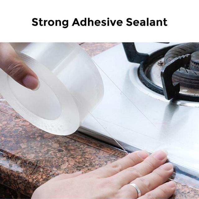 O Ozone 10M Strong Adhesive Tape for Kitchen and Home Use [ Waterproof Tape, Mold and Mildew Proof Tape ] [ Size: 3cm width & 10M Long ] [ Strong Sealant ] - SW1hZ2U6NjI2MjQy