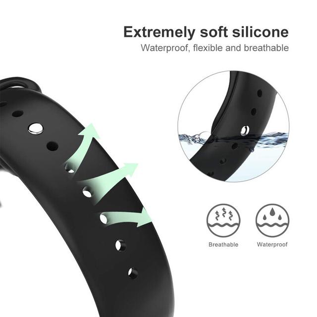 O Ozone 20mm Silicone Watch Band for Samsung Galaxy Watch 4 40mm 44mm/Galaxy Watch 4 Classic/Active 2 40mm 44mm/Galaxy Watch 3 41mm Bands, Soft Silicone Smart Watch Wristband for Men Women- Black - SW1hZ2U6NjI2NDEx