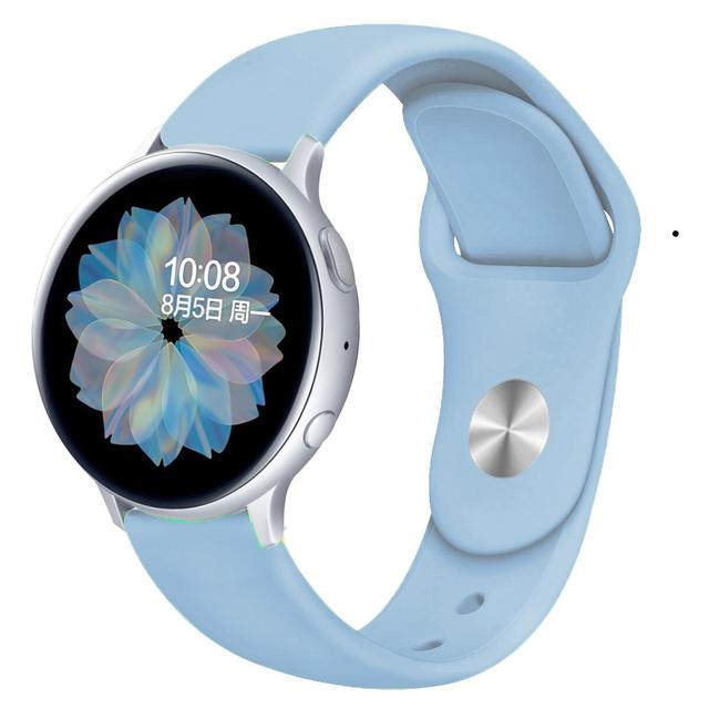سوار ساعة سامسونج (حزام ساعة) سيليكون 20 مم – أزرق فاتح  O Ozone Watch Band for Samsung Galaxy Watch 4 - SW1hZ2U6NjI2NDIy