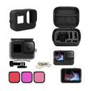O Ozone 21 in 1 Kit Compatible for GoPro Hero 10 /Hero 9 Action Camera Accessories with Carry Case, Silicone Cover, Waterproof Case, Tempered Glass Protector, Lens Filters for Hero 10 / Hero 9 Black - SW1hZ2U6NjI2NDc5