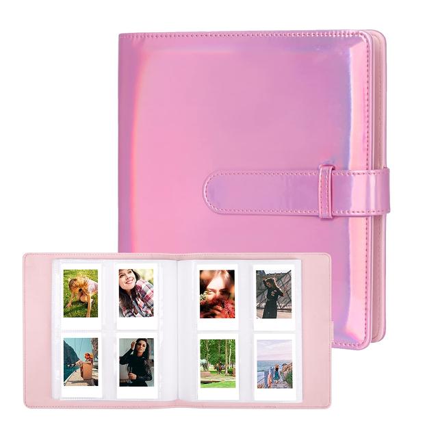 البوم صور جلد لكاميرا فوجي فيلم انستاكس ميني 256 صورة من او اوزون O Ozone 256 Pockets Polaroid Book Photo Albumfor Fujifilm Instax Mini Pink - SW1hZ2U6NjI2NTY1