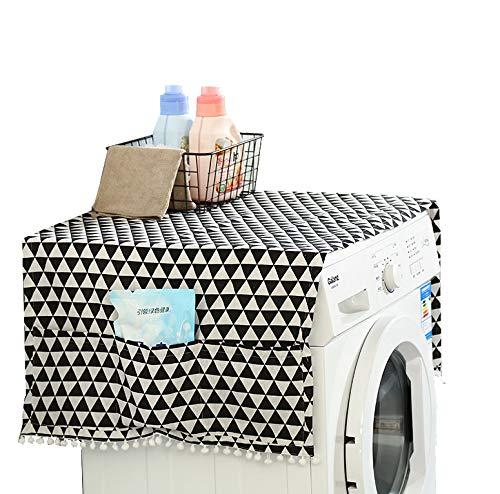 غطاء غسالة و ثلاجة قطن رمادي O Ozone Fridge Dust-Proof Cotton Cover, Multi-Purpose Washing Machine Top Cover (Grey Pattern) - SW1hZ2U6NjI3OTY1