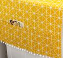 O Ozone Fridge Dust-Proof Cotton Cover, Multi-Purpose Washing Machine Top Cover with Storage Pockets for Pods Home and Kitchen (Yellow Pattern) - SW1hZ2U6NjI3OTgy